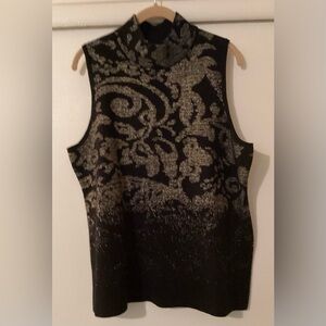 Chico's Black and Gold Tank Top